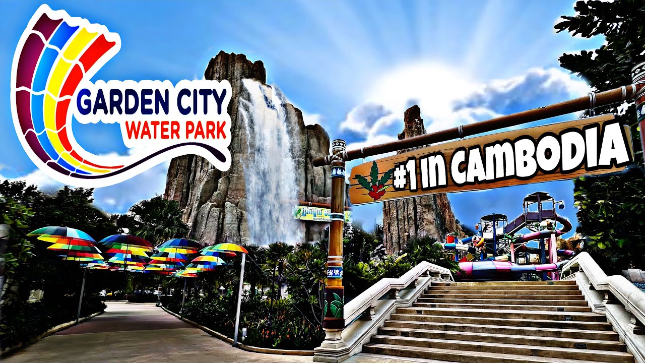 $11 LARGEST WATERPARK In Cambodia! Garden City
