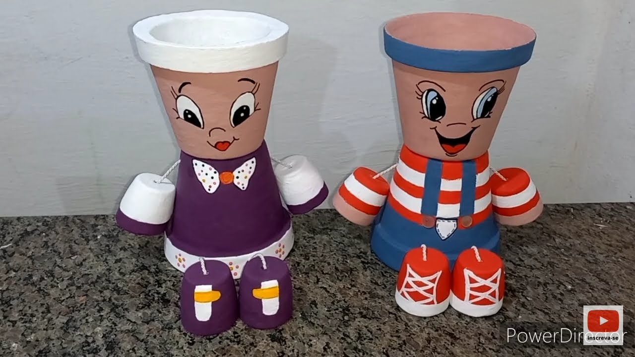Renda Extra! Bonecos Articulados De Cimento Para Planta e Decoração