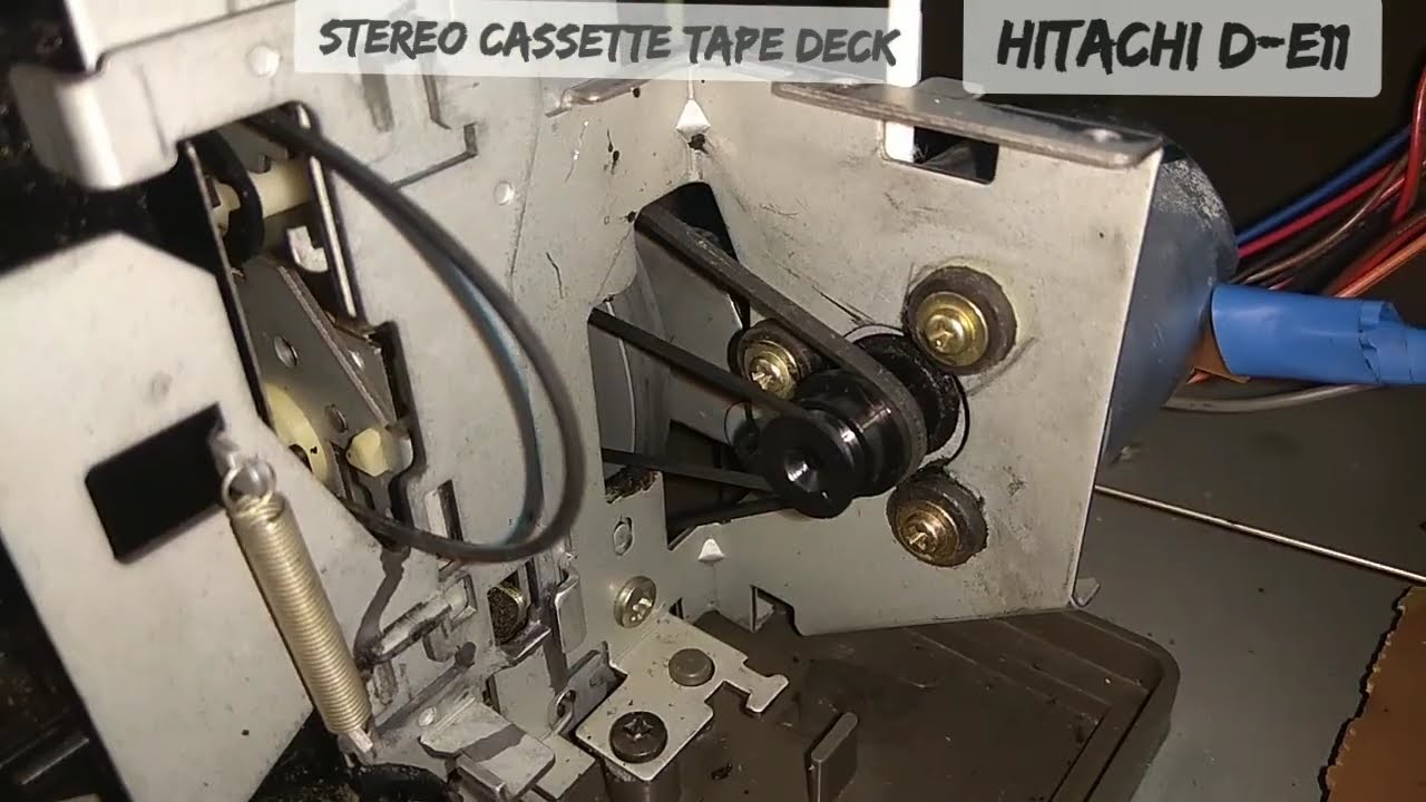 HITACHI D-E11 stereo cassette tape deck ~ швидкий огляд ~ пасіки ~ зняття касетної кришки ~ панелі