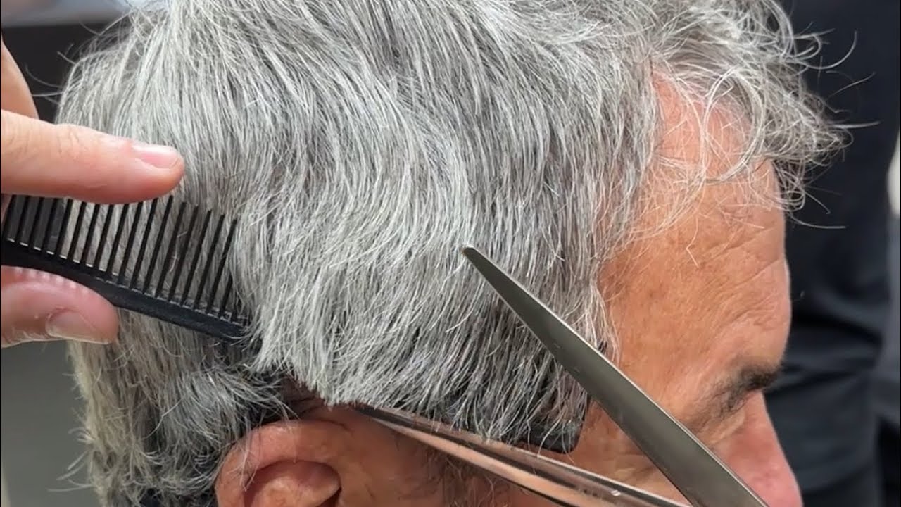 Como fazer pente corrido e corte social todo na tesoura