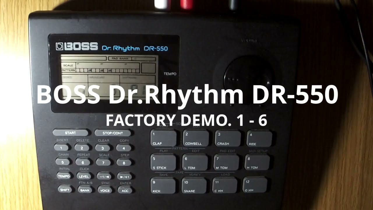 BOSS Dr.Rhythm DR-550 FACTORY DEMO. 1 - 6