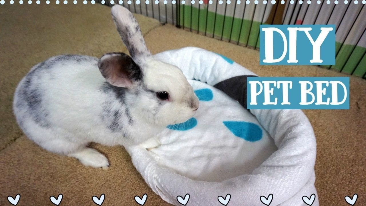 DIY Rabbit Bed using an old towel