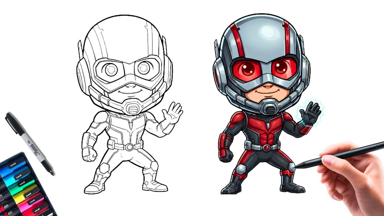 How to draw ANTMAN | Marvels
