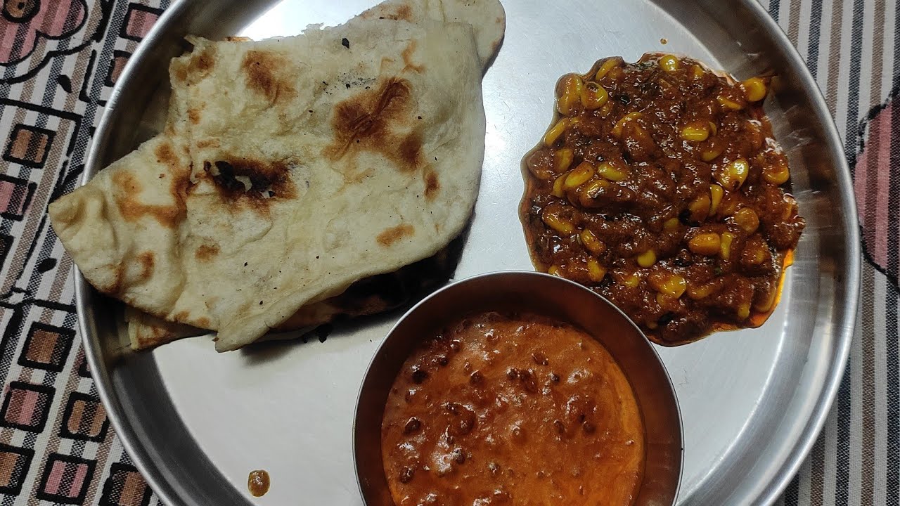 Dal Makhani, Corn Masala & Butter Naan