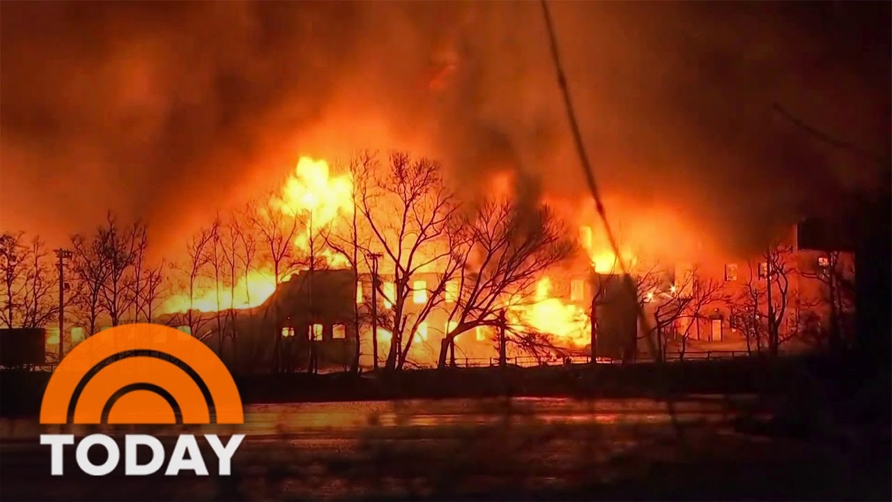 Firefighters Battle Massive Fire At New Jersey Chemical Plant