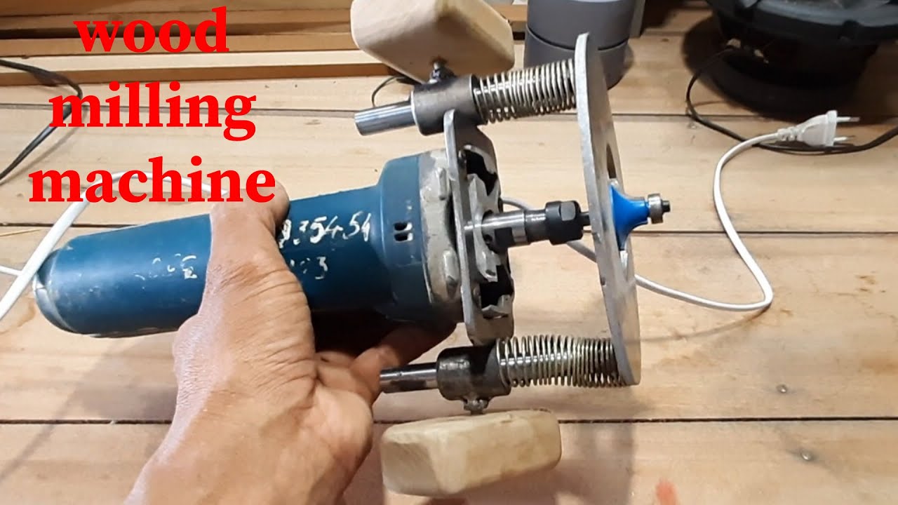I made an angle grinder into a wood milling machine