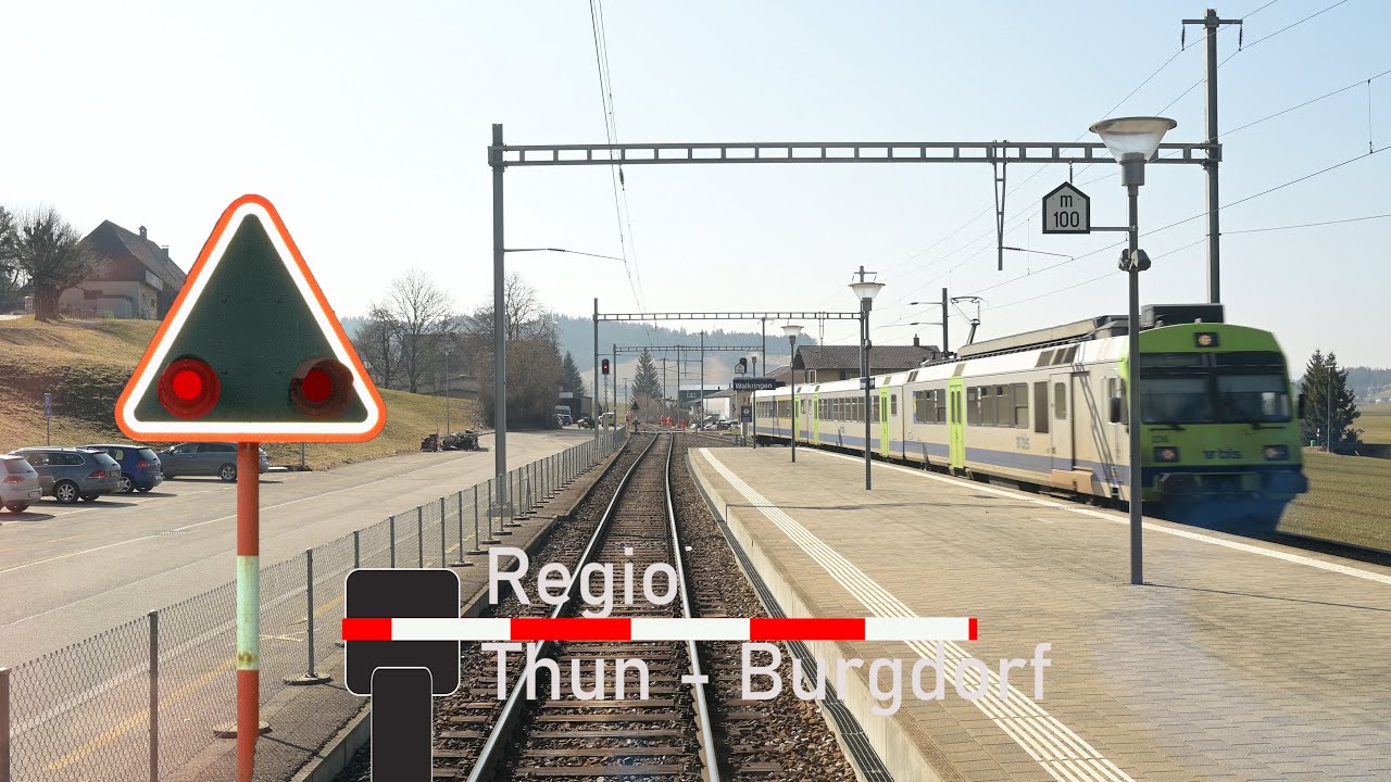 Cab ride Burgdorf to Thun - Führerstandsmitfahrt Burgdorf nach Thun