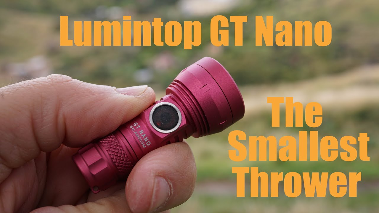 Lumintop GT Nano Red  - The World's Smallest Thrower Shooting Spot Flashlight Light of 2023