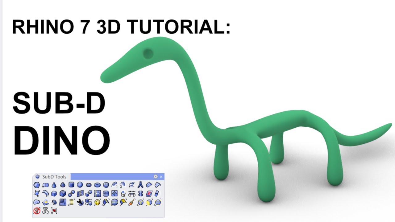 Rhino 7 Tutorial: Sub-D Toy Dinosaur