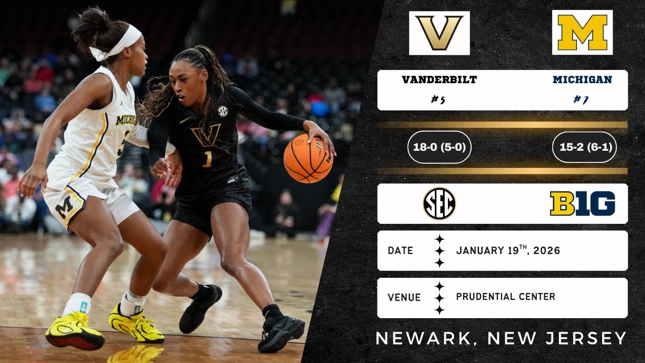 No. 5 Vanderbilt vs No. 7 Michigan | 2026 Coretta Scott King Classic | 1.19.26