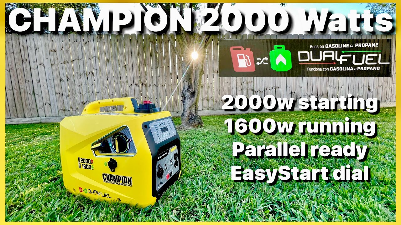 CHAMPION 2000w Dual Fuel Inverter Generator Review and Load Test