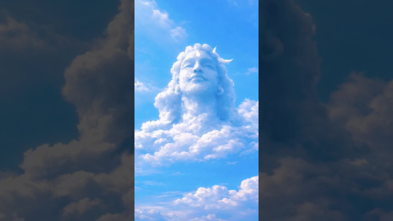 When cloud's are in love with divine #ishafoundation #love #adiyogi #sadhguru #hindugod