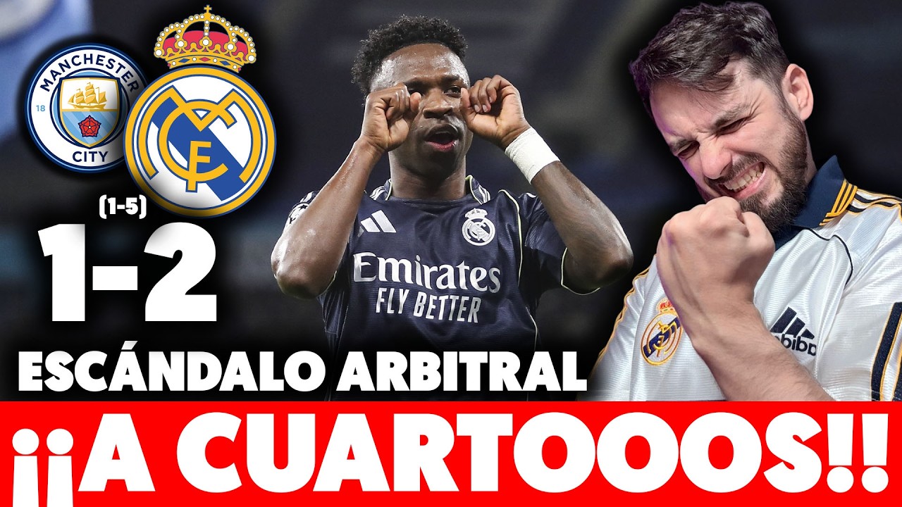 💥¡¡EL MADRID a CUARTOS!! ESCÁNDALO ARBITRAL con EXPULSIÓN y PENALTIS POLÉMICOS · CITY ELIMINADO 1-2
