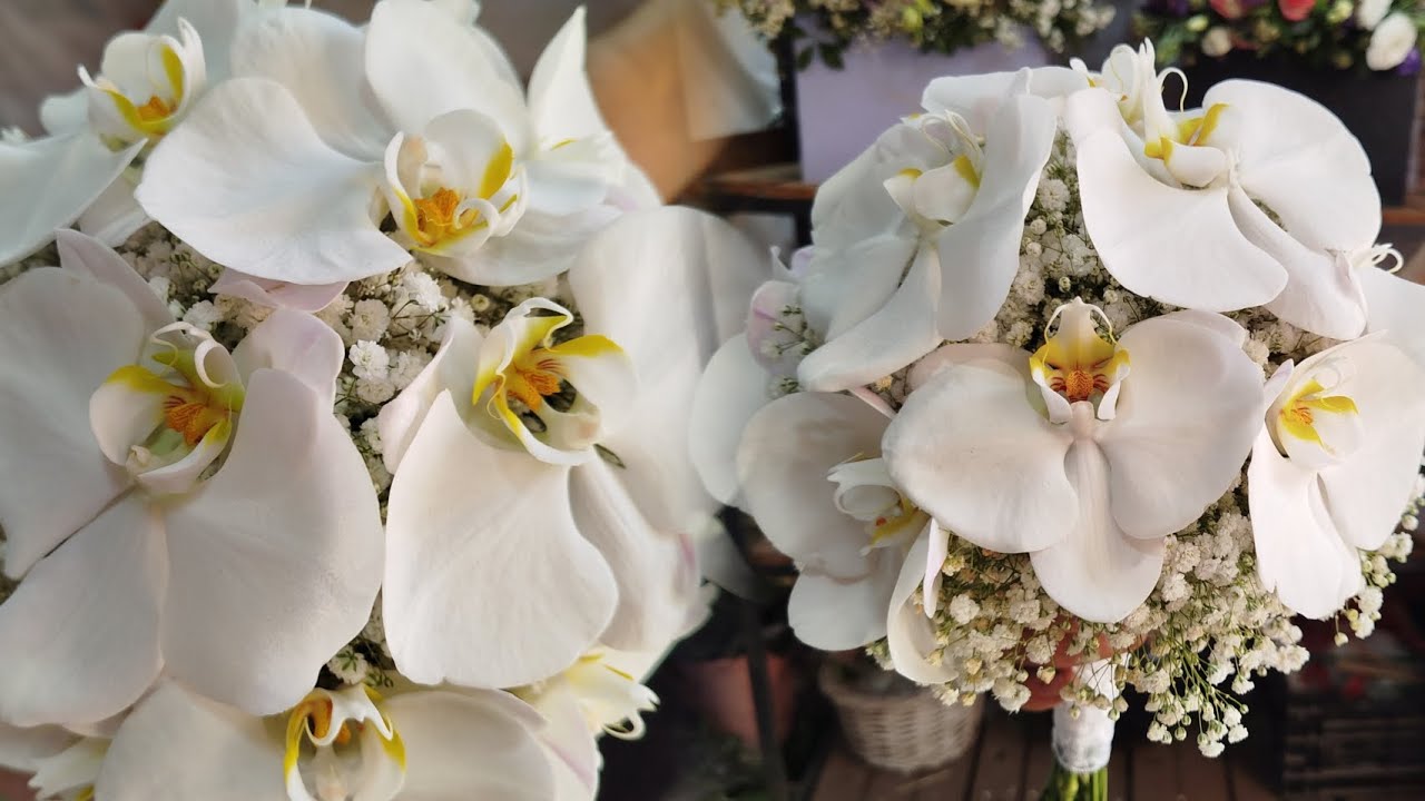 orchid bouquet tutorial |orchid bouquet wedding |how to make orchid bridal bouquet #Orchids #Wedding