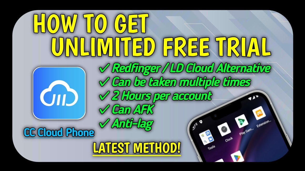 LATEST METHOD 2025! How to Get Unlimited Free Trial on CC Cloud Phone