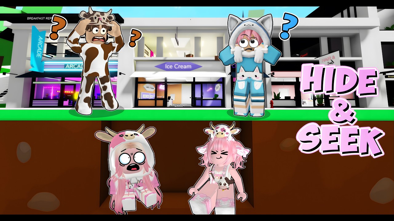 MOMON & ATUN MELAWAN MOOCI & ABANG MAIN HIDE AND SEEK DI BROOKHAVEN feat @BANGJBLOX