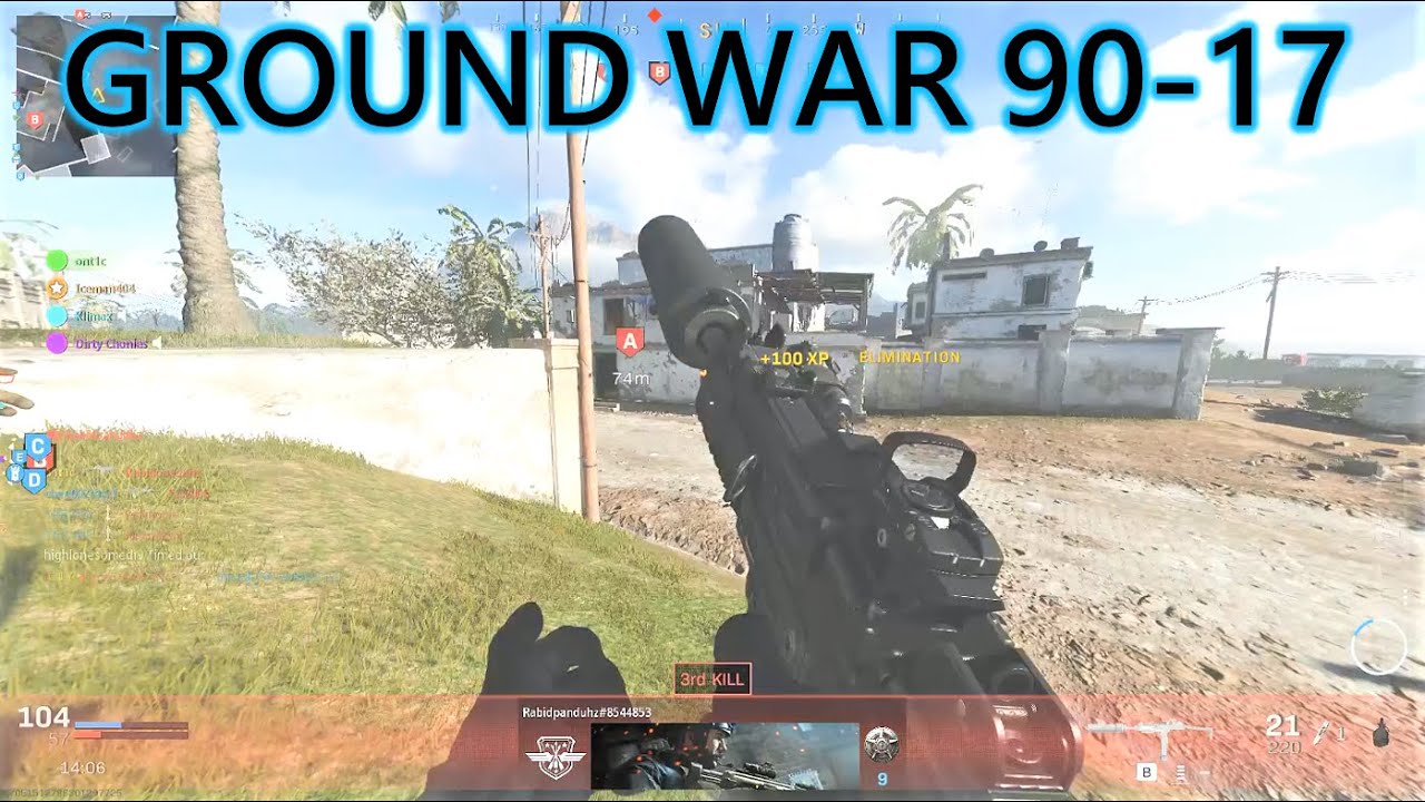 CoD: MW Ground War (90-17) PC HD Gameplay | Death Comms & Hackusations
