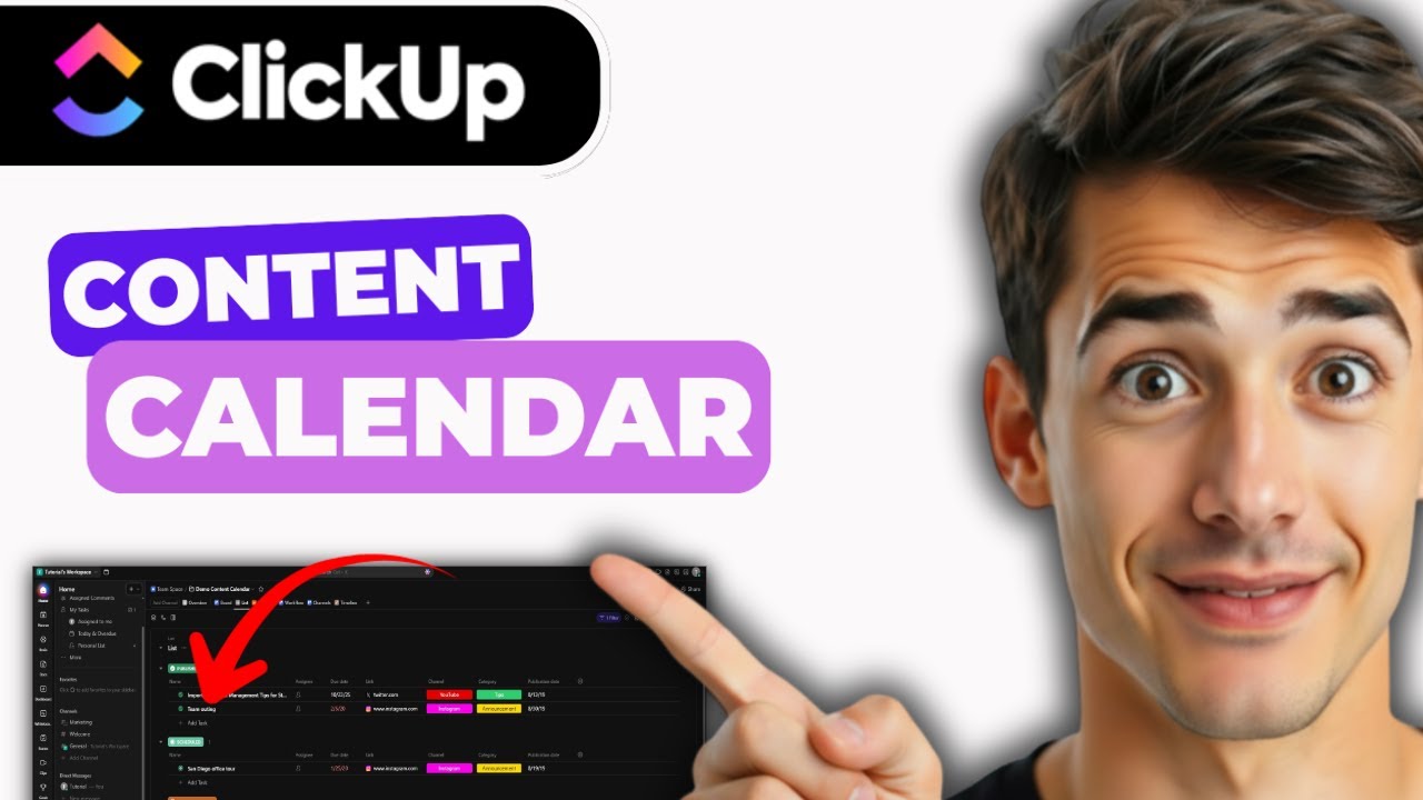 Как создать контент-план в ClickUp (самый простой способ) (руководство на 2026 год)