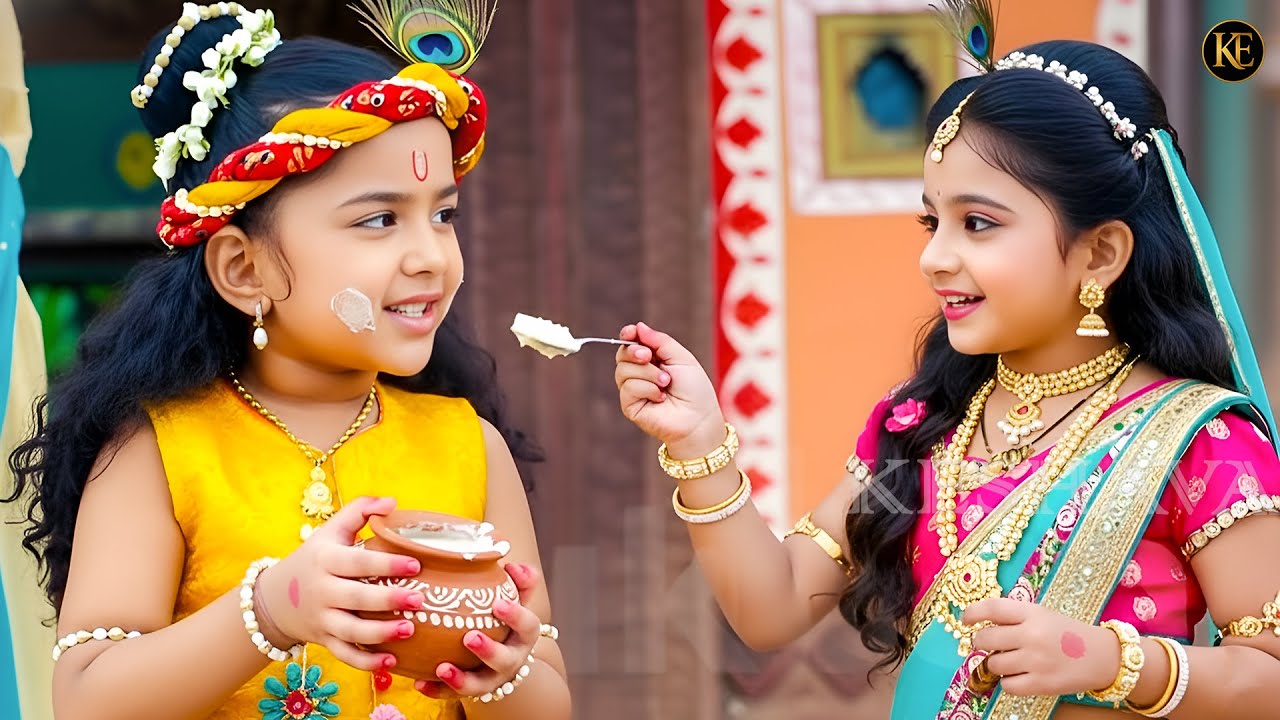 मैया को आया गुस्सा, जब बाल कान्हा ने ककहन चुरा राधा को खिलाया || YMKN  || Shree Krishan leela