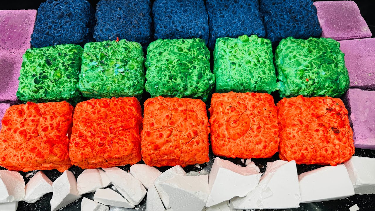 Satisfying Dyed Paste Chalk ASMR  Reform | Fresh Gym Chalk ASMR Crush 