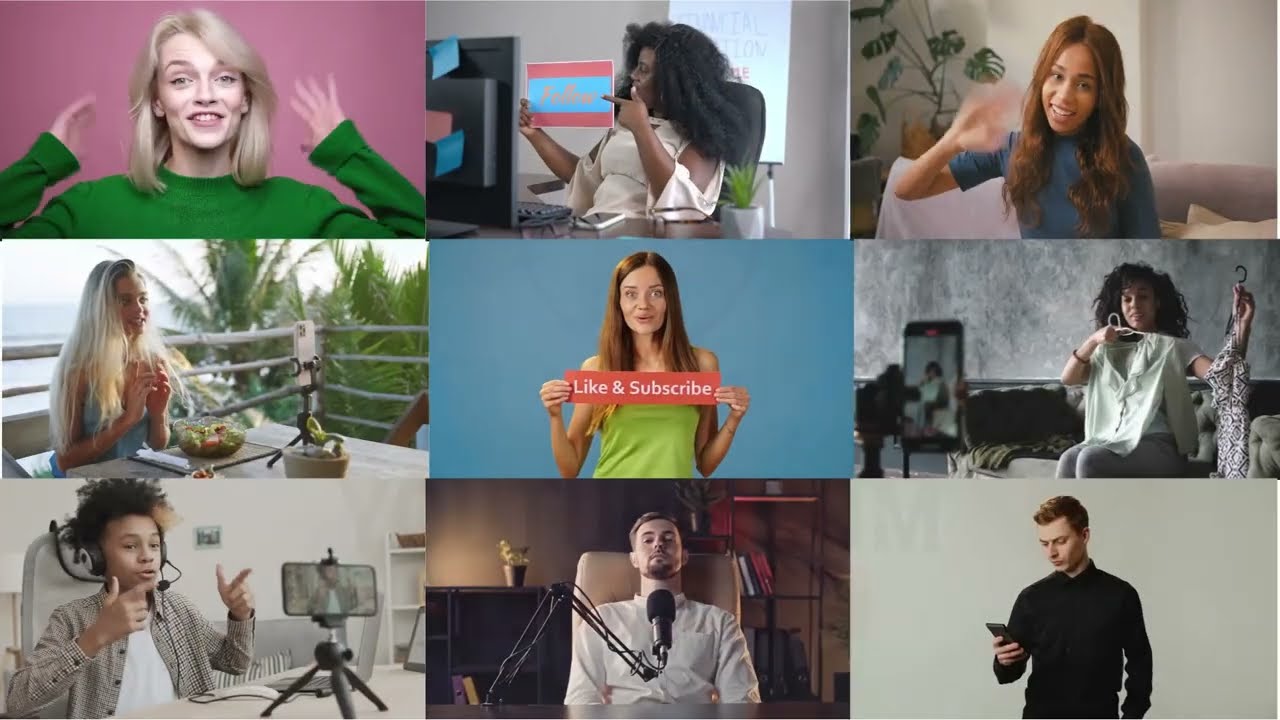 Free Fashion Vlogger Podcast Travel Youtube Subscribe Intro Outro Video Template - FlexClip