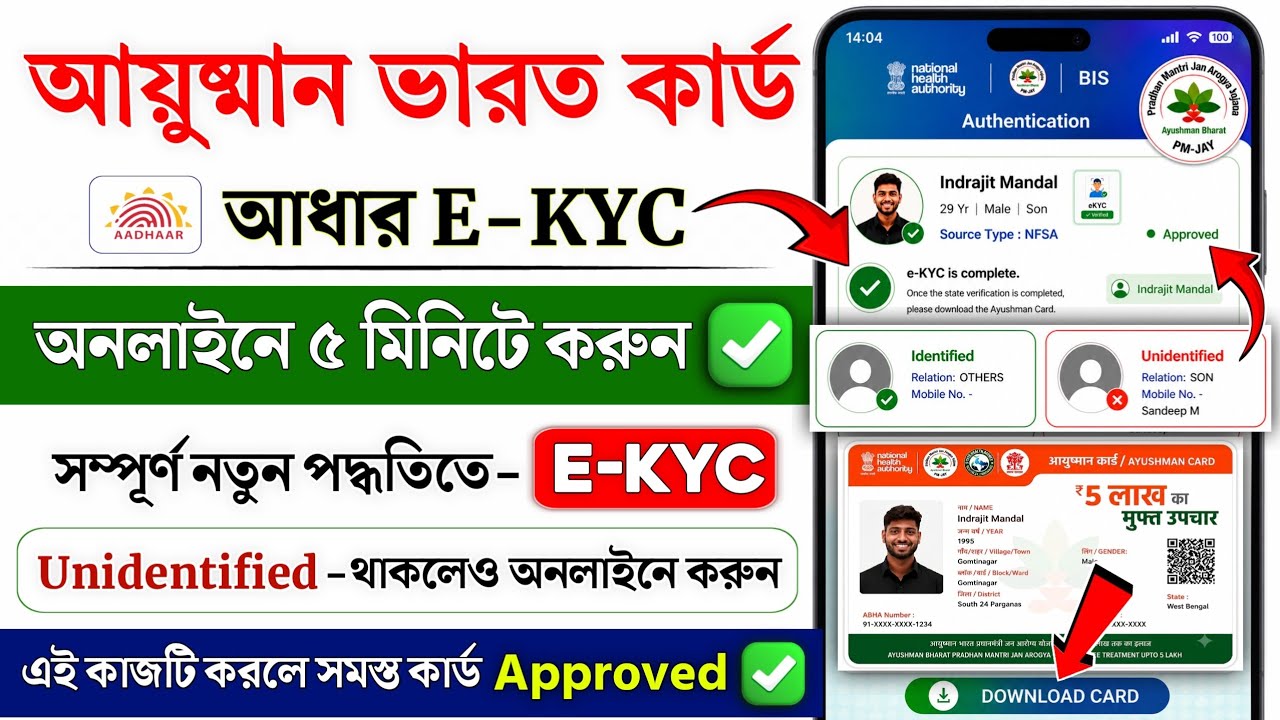 Ayushman Bharat Card e-KYC online | ayushman bharat kyc kaise kare | ayushman card kaise banaye