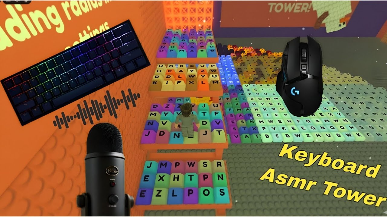 Keyboard ASMR Tower (Full Obby) 😴 | Satisfying Key Sounds ⌨️ No Talking | 2K 144FPS 🎮