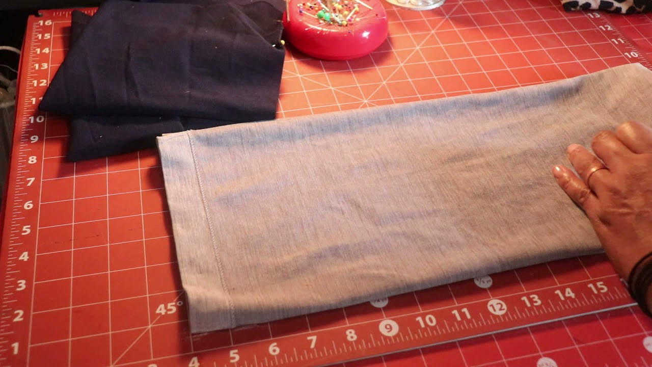 Making a loc cap from a stretchy tee