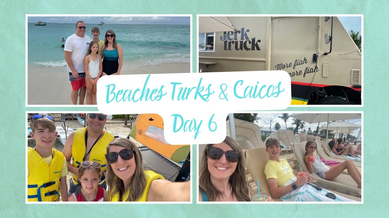 Beaches Turks & Caicos Day 6 - Our Last FULL Day! Mini Catamaran, Hair Braiding, & Waterpark Party!