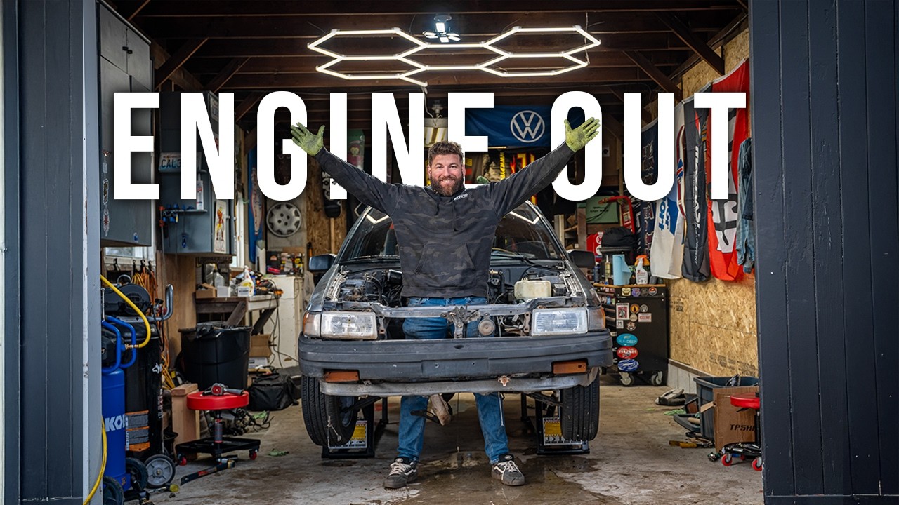 The Engine is OUT of the Tercel and it is ROUGH!