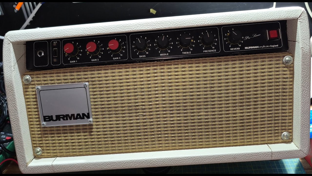 Burman 501 Guitar Amplifier  Service It's in a Head Cabinet and it's White It's Cool As a Cucumber