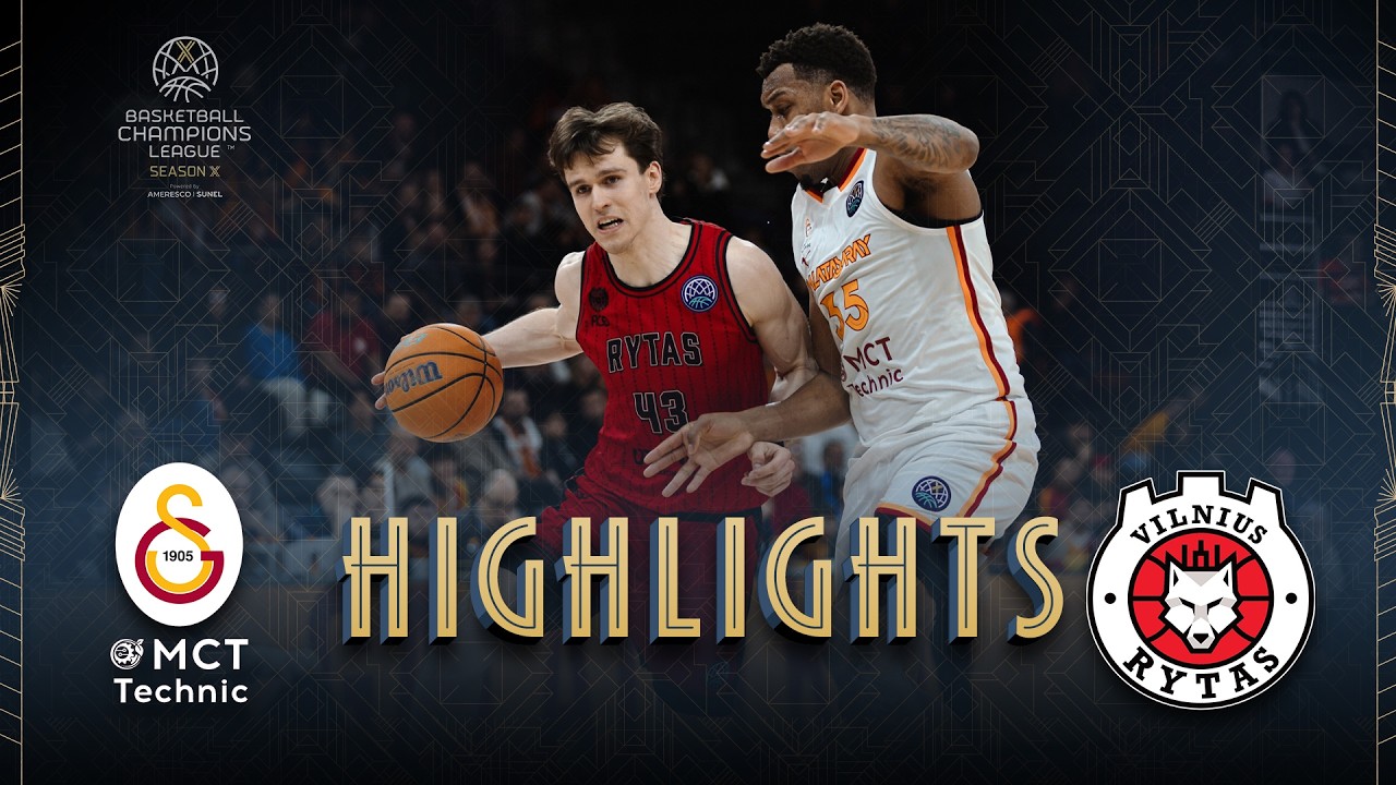 Galatasaray MCT Technic v Rytas Vilnius | Round of 16 | Highlights | #BasketballCL 2025-26