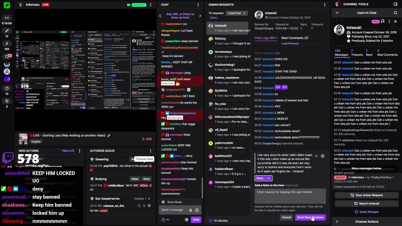 So I Finally did My Twitch Unban Forms...