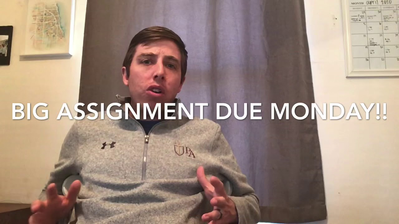 Assignment for Wednesday-Friday. Due Monday!