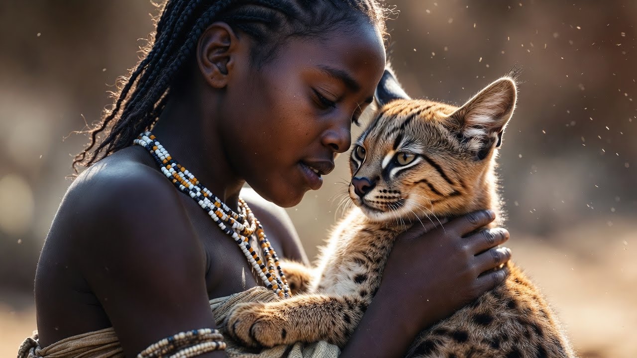 🐾 Zulu Woman Rescues a Baby Caracal | Real-Life Wildlife Hero 🐈‍⬛