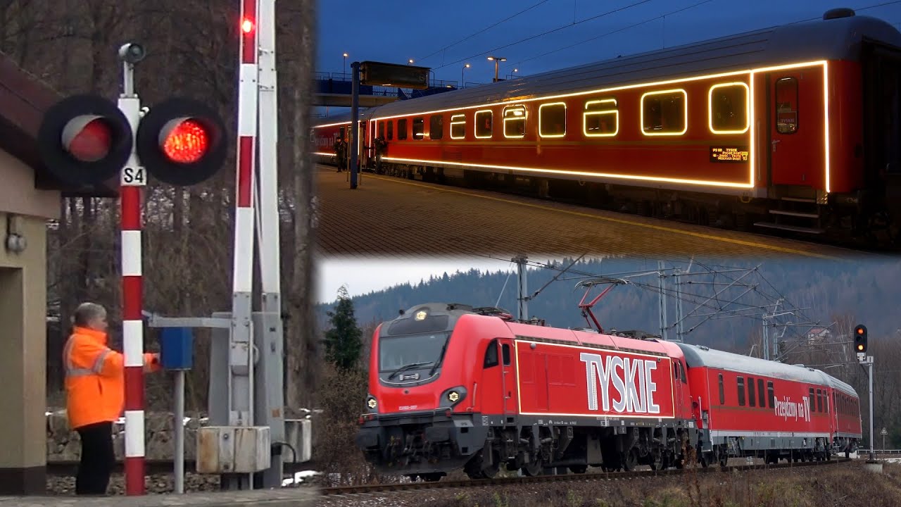 Świąteczny Pociąg Tyskie na linii Kraków – Żywiec EU160-007