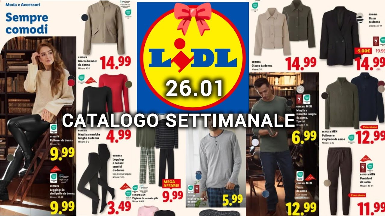 ✨ Lidl Catalogo Settimanale Lidl Volantino 26.01  ✨ PROMOZIONE tessile catalogo #lidlitalia #lidl