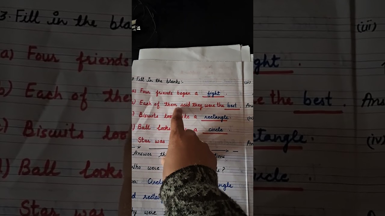 Class 3 English chapter 3 revision 