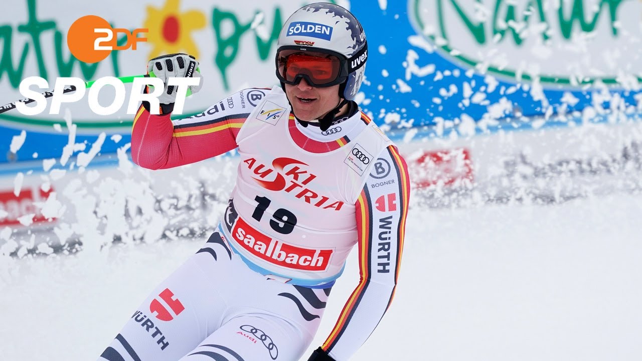 Thomas Dreßen Dritter im Super-G von Saalbach | SPORTextra - ZDF