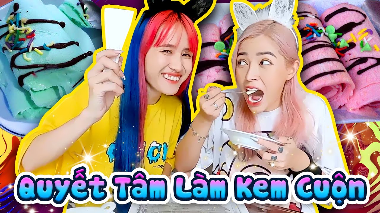 Quyết Tâm Làm Kem Cuộn Thái Lan - Thành Công Thật Rồi Sao??? I Linh Vyy Official
