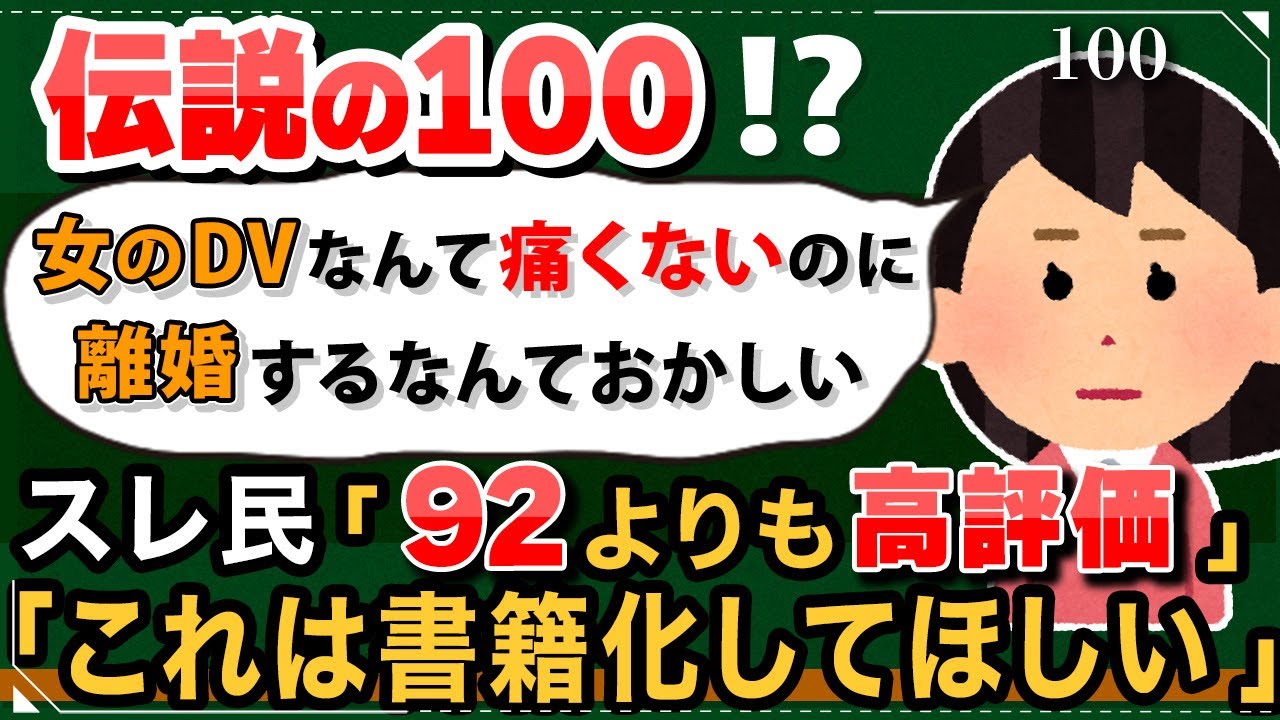 【2ch伝説の100】「バカだな離婚する訳ないだろ」そう言うと思ってたのに…勢いで夫に離婚届突きつけたら本当にサインされちゃった。DVや水かけたりしたけど愛情の裏返しなの… 2ch修羅場・ゆっくり解説