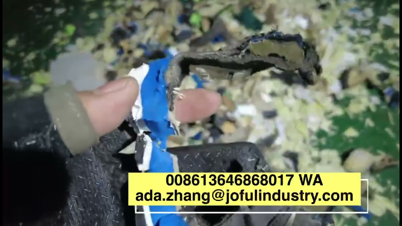 XD1300 shredded shoes，Double shaft shredder for plastic films shredding