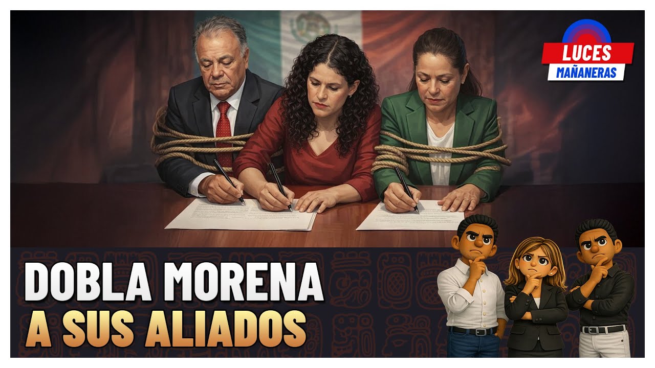 Dobla Morena a sus aliados | Chocan TEPJF e INE por afiliación | Luces Mañaneras Noticias