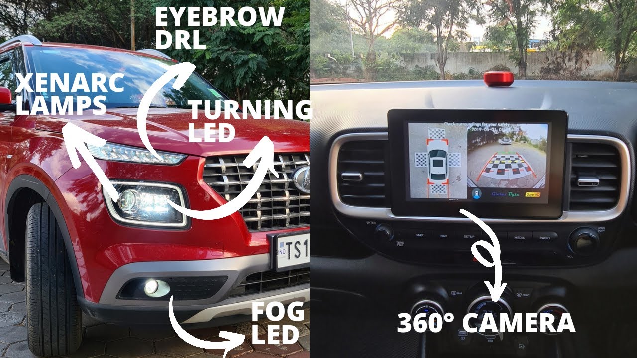 VENUE EYEBROW DRL, HEADLIGHT XENARC LAMPS AND LEDS || 360 CAMERA || WHY LED AND WHY HID? #9550010888