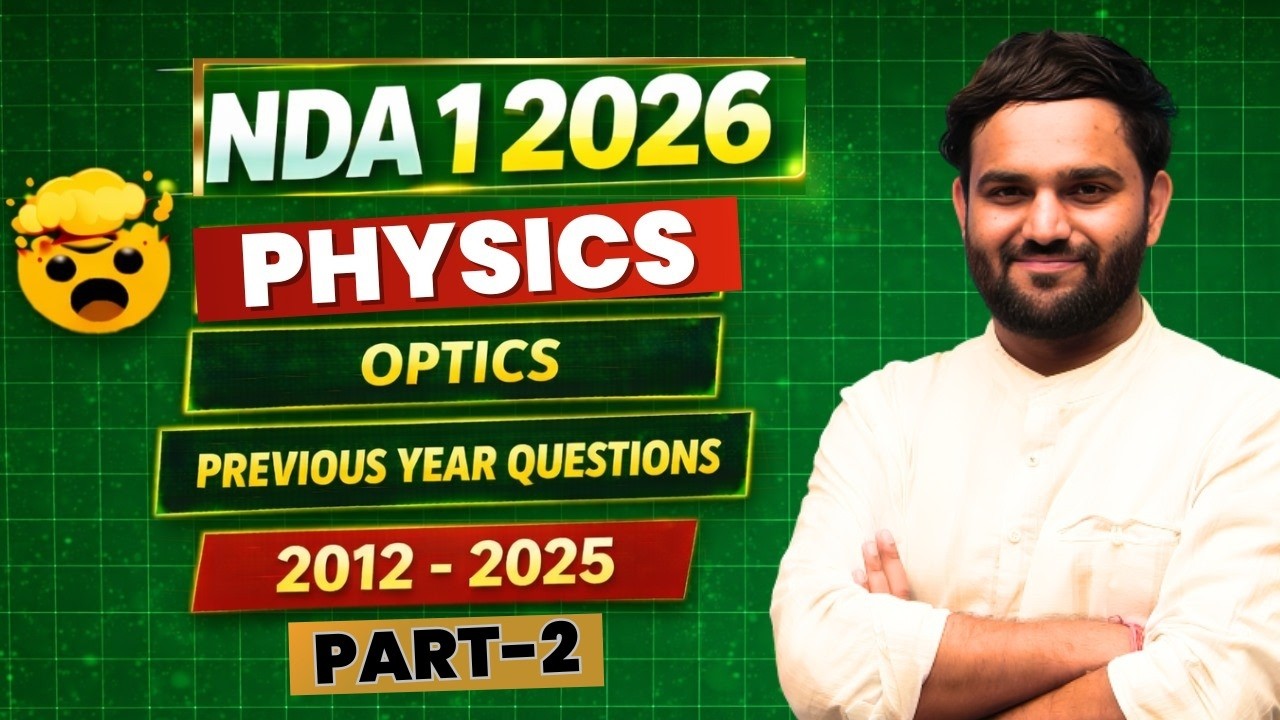 NDA 1 2026 Physics | Optics PYQs 2012–2025 | Part 2 | Most Important Questions 🔥