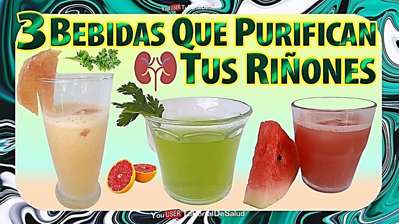 Como Limpiar los Ri&ntilde;ones Naturalmente | 3 Bebidas y Licuados para Cuidar los Ri&ntilde;ones 🍋🍉🍊