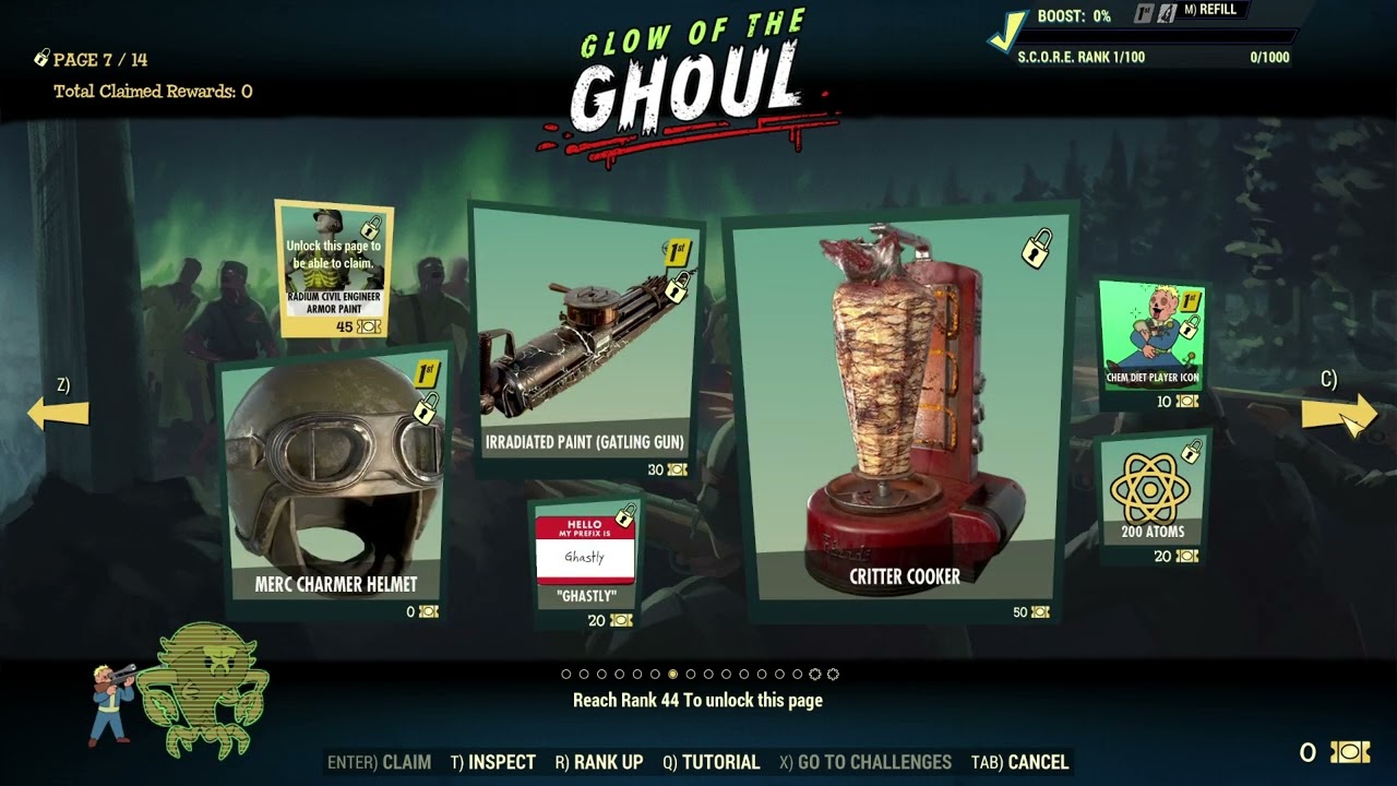 Glow Of The Ghoul Season Rewards Overview - Fallout 76