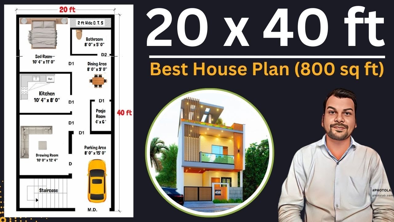 20x40 House Plan | 20x40 House Design | 20x40 East facing House Plan #houseplans #housedesign