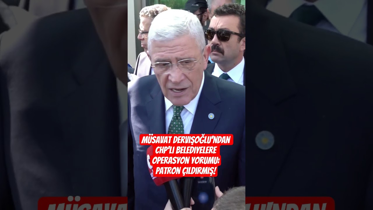 M&uuml;savat Dervişoğlu'ndan CHP'li Belediyelere operasyon yorumu: Patron &ccedil;ıldırmış!
