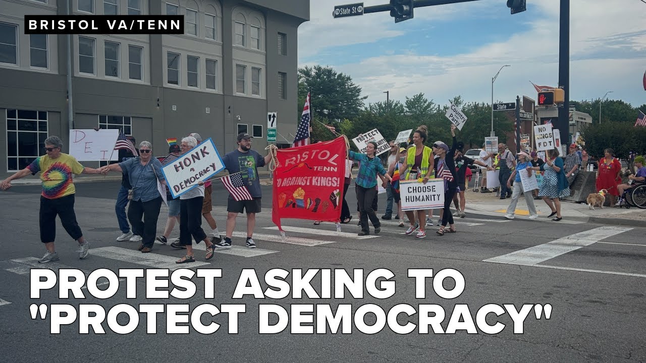 Bristol residents unite in peaceful demonstration calling to protect democracy